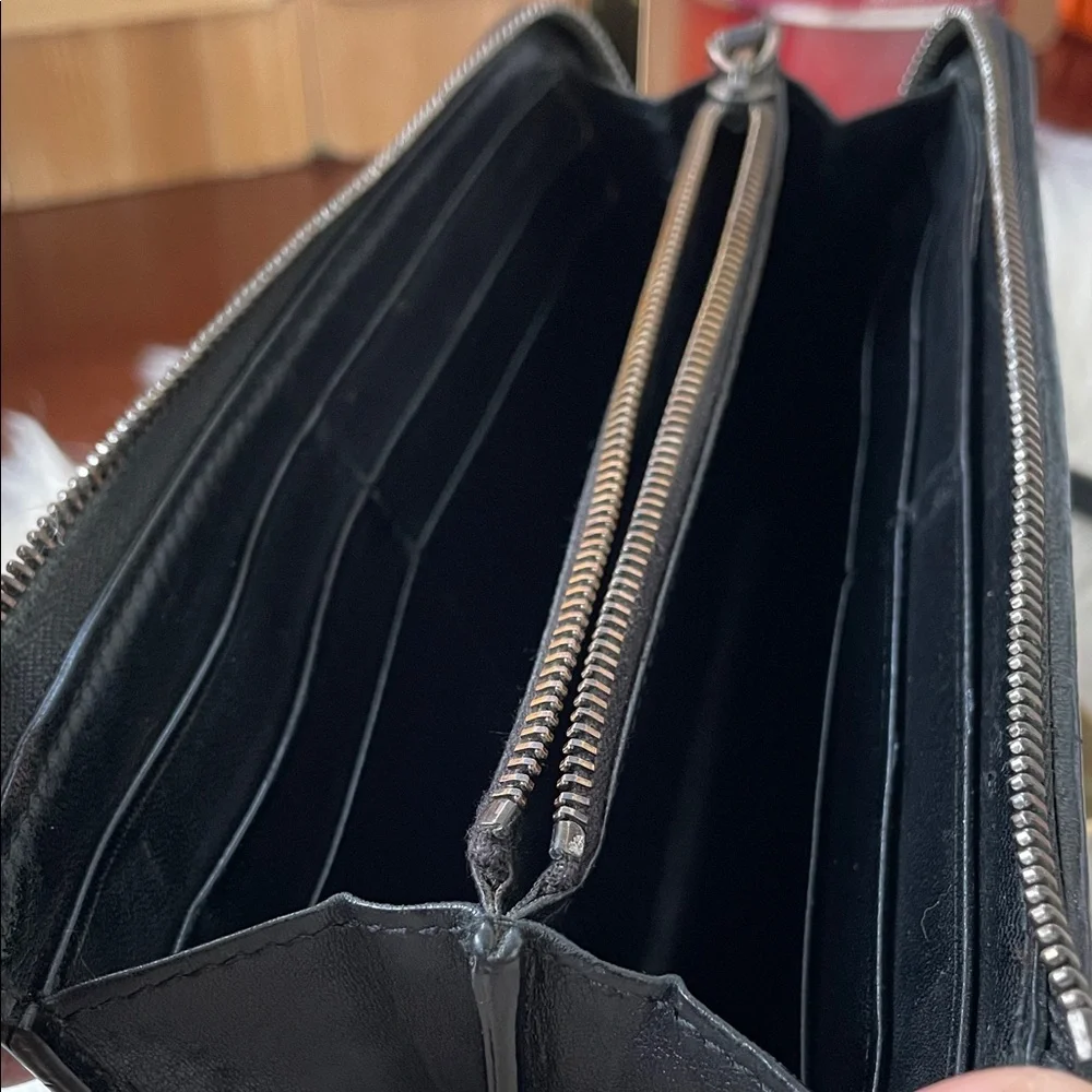 Bottega Veneta Lambskin Intrecciato woven leather zip-around wallet